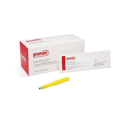 Biopsy Punch Dermal Uni-Punch 2.5mm Ribbed Hollow Handle SS Bld Disp Strl 25/Bx - Surgical Supplies NY